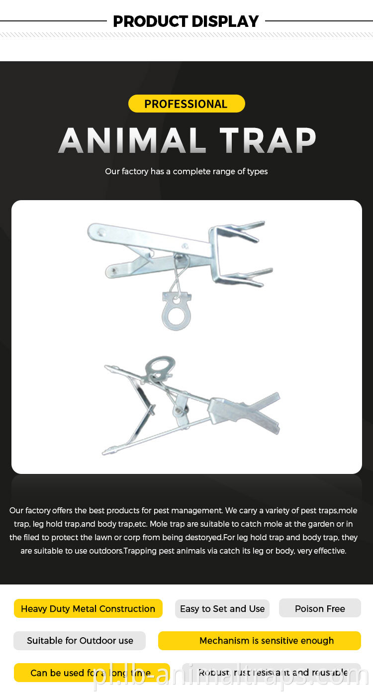 Mole Trap With Strong Spring